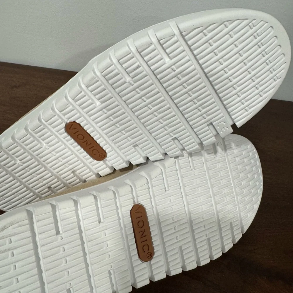 Vionic Women's Beige Slip-On Loafers with White Sole - Picture 8 of 10